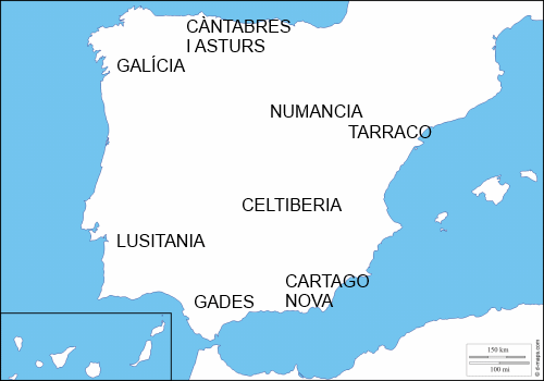 Mapa sobre la romanització