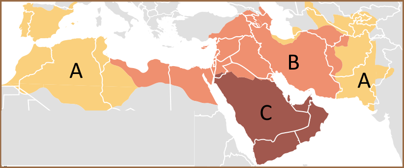 Mapa sobre l'expansió islàmica