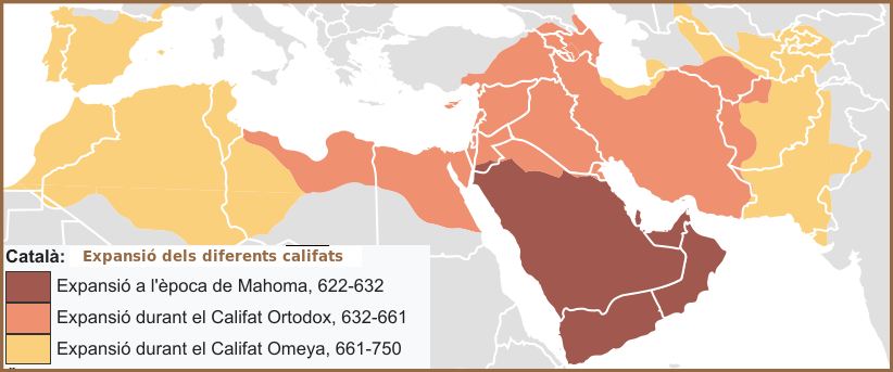 mapa de l'expansióislàmica